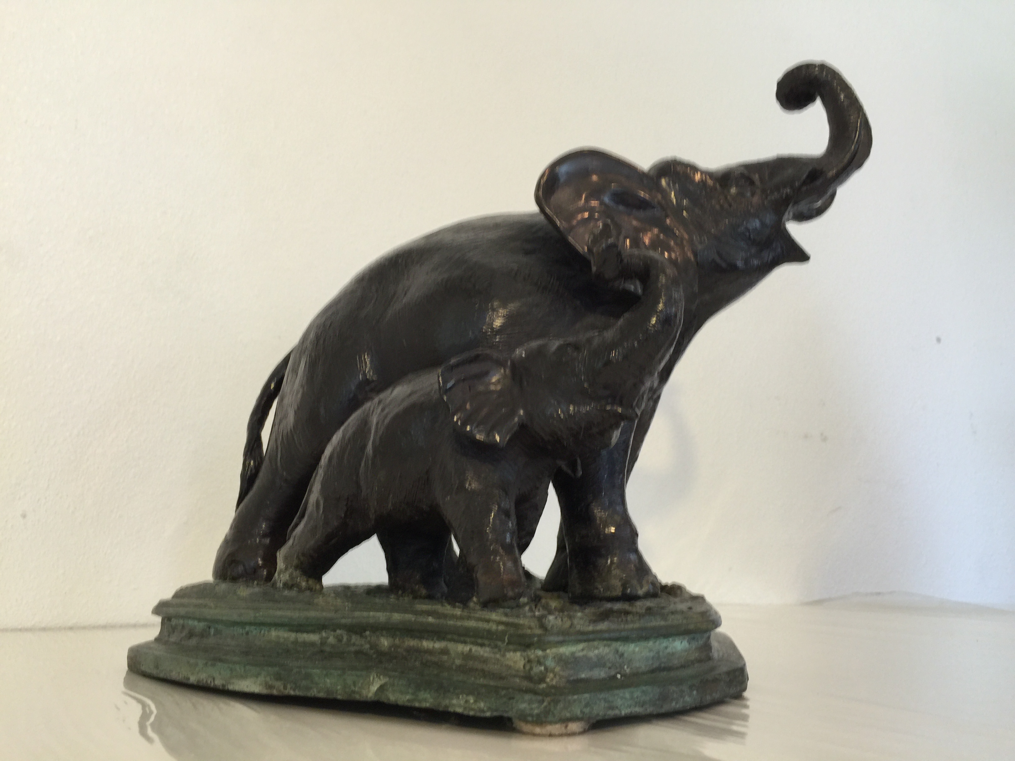SOLD – Maitland Smith Elephants Statue
