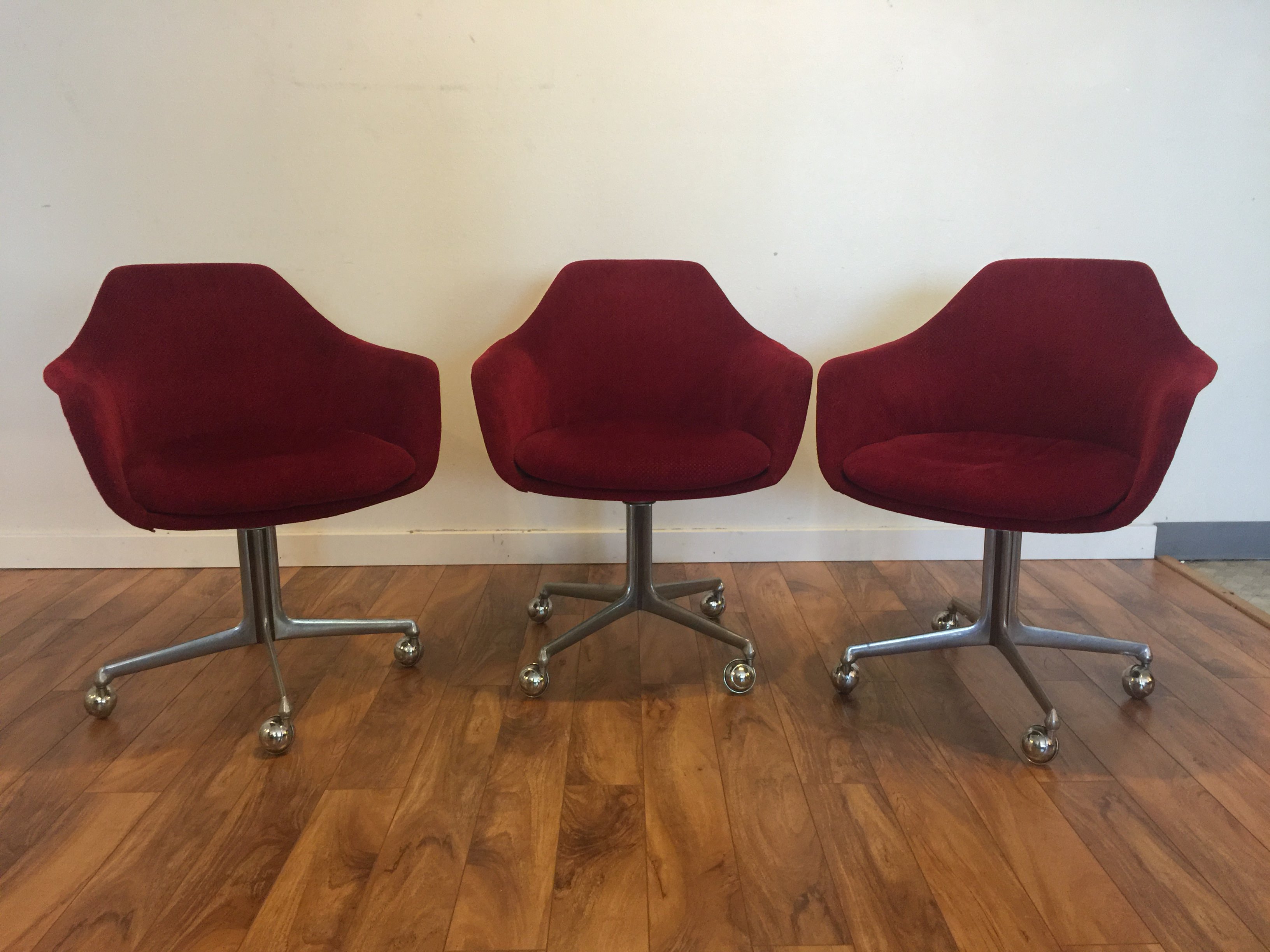 SOLD – Vintage Red Rolling Chair