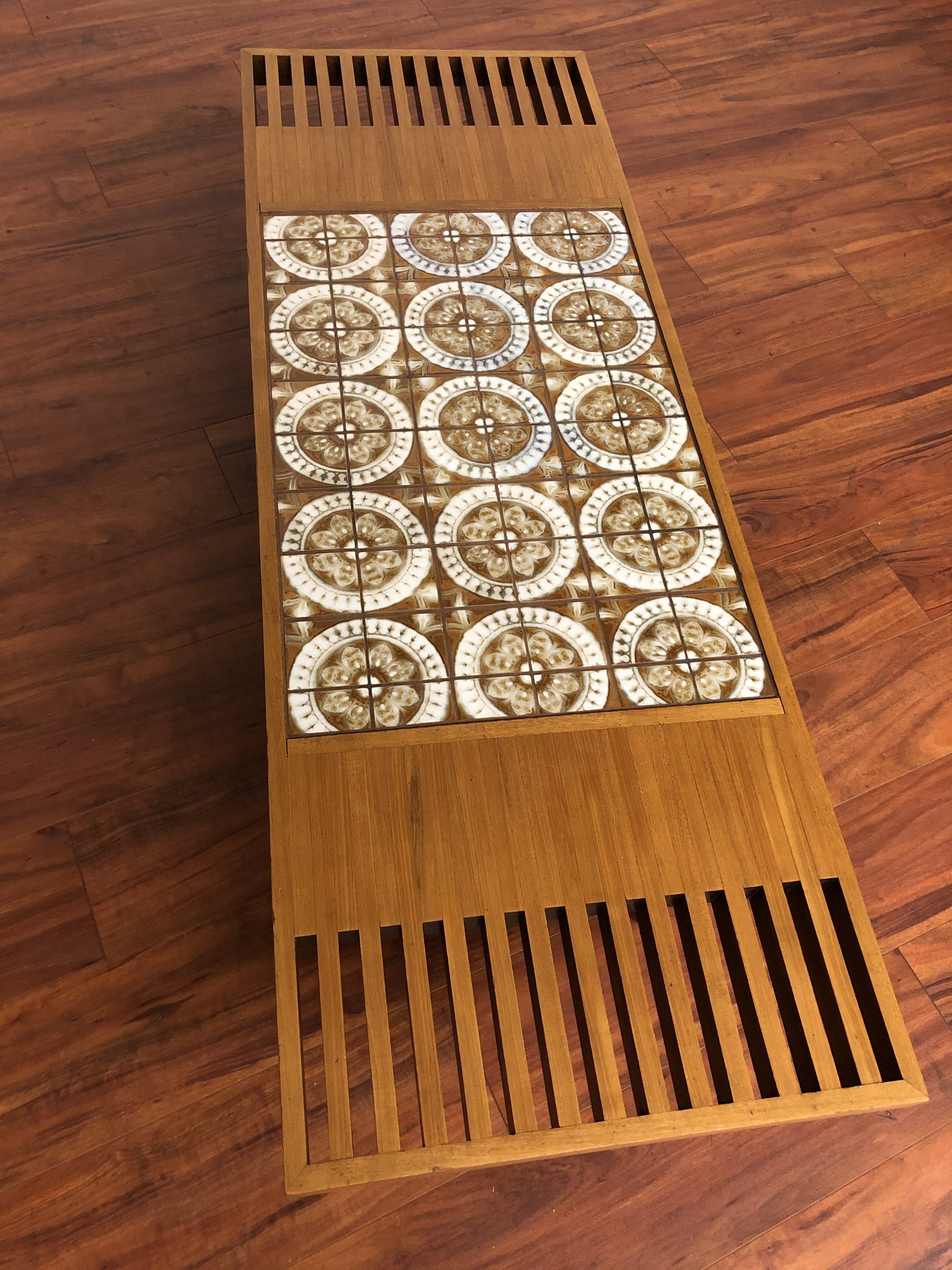 SOLD - Custom Tile Top Coffee Table - Modern to Vintage