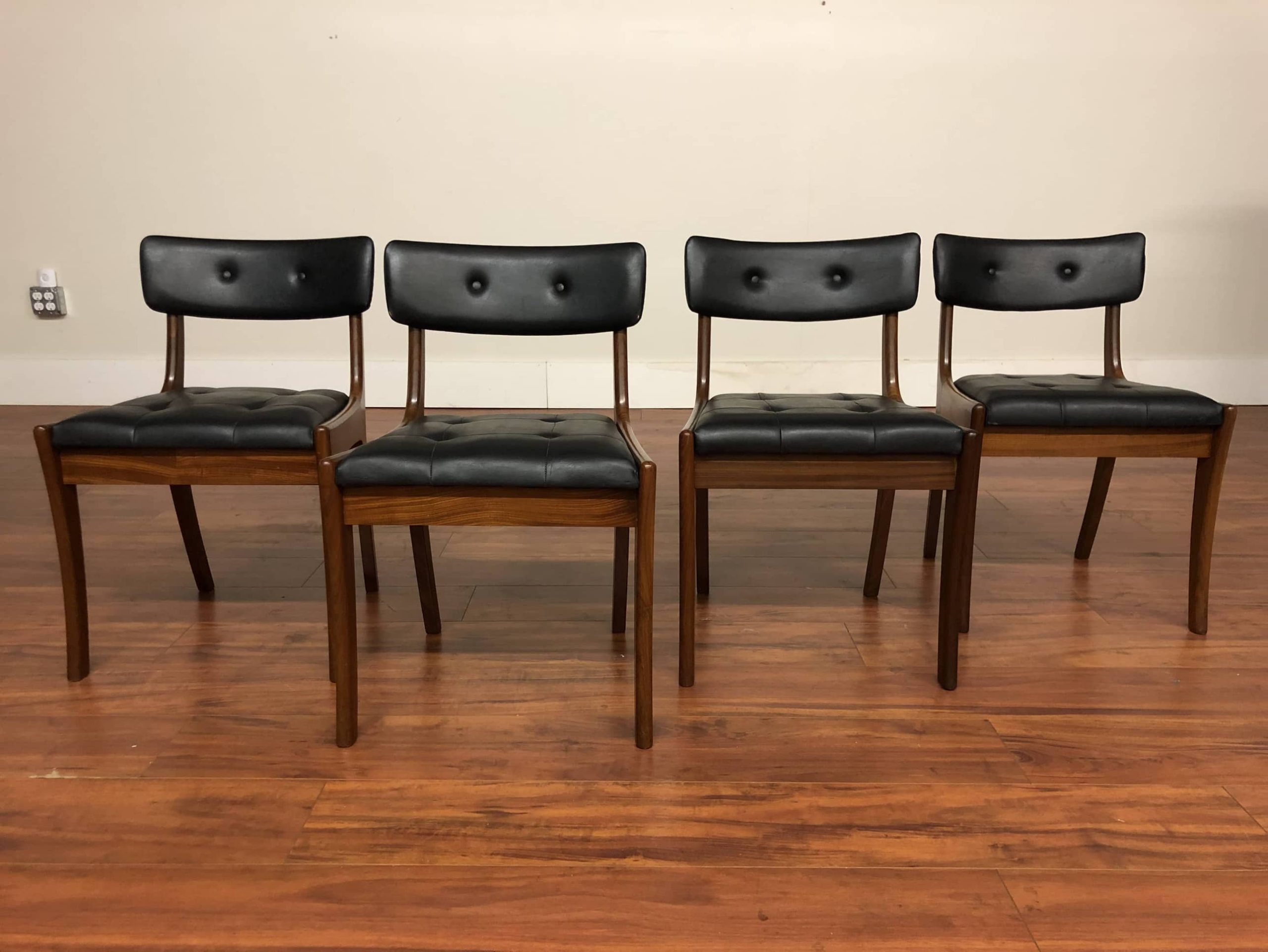 Vintage Dark Wood Dining Chairs