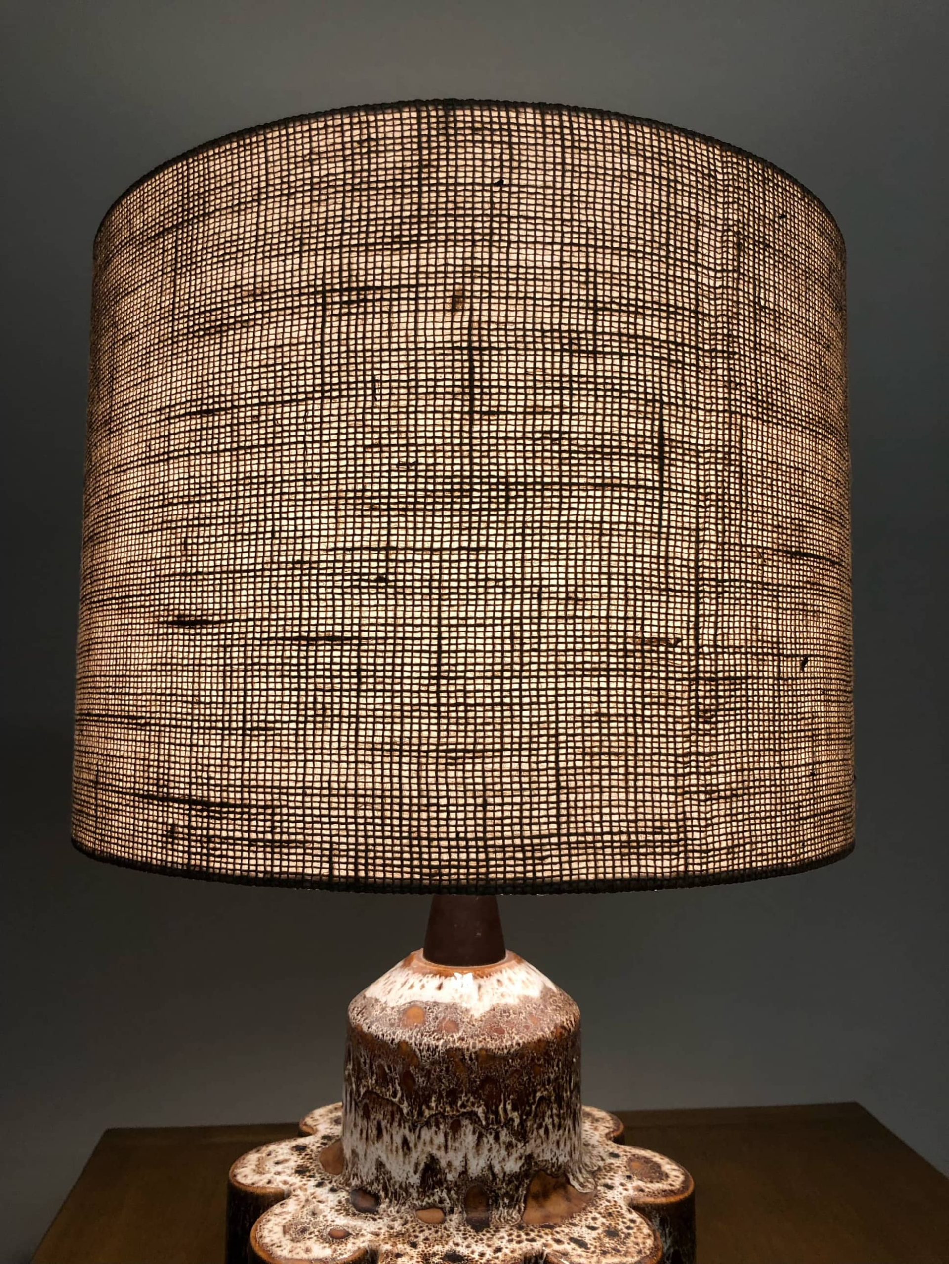 SOLD - Maurice Chalvignac Ceramic Lamp New Shade - Modern to Vintage