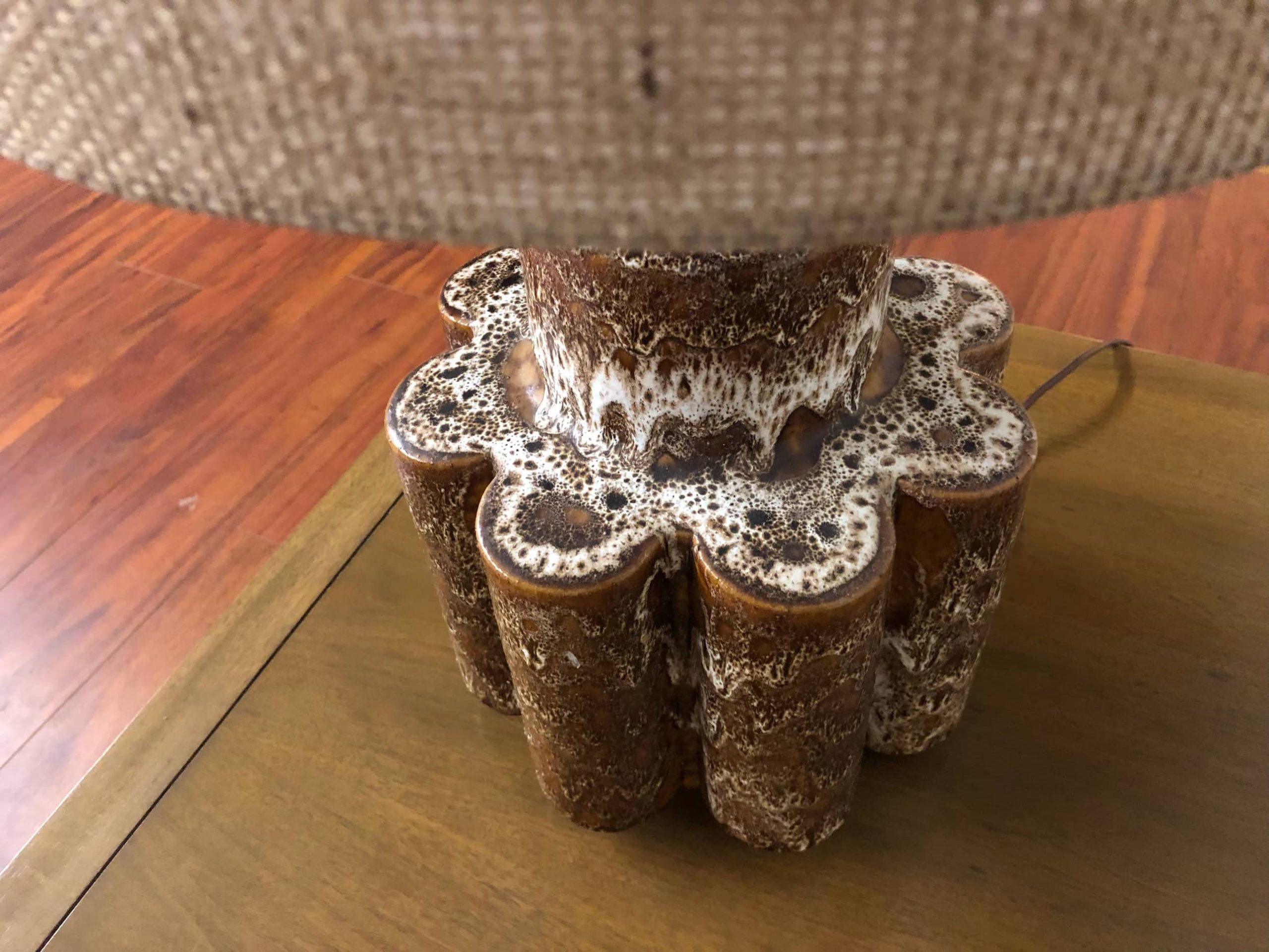 SOLD - Maurice Chalvignac Ceramic Lamp New Shade - Modern to Vintage