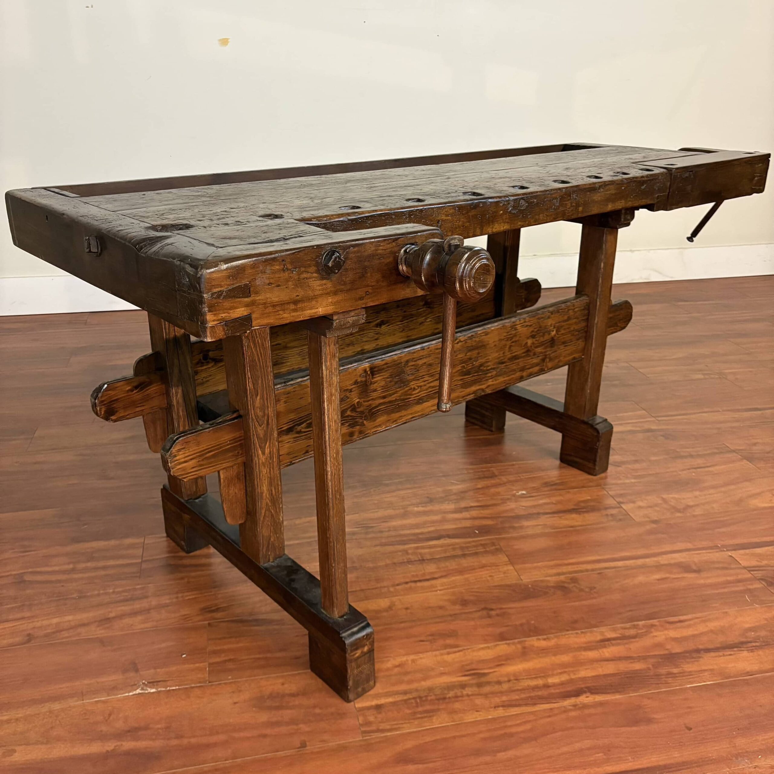 SOLD - Antique Solid Wood Workbench - Modern to Vintage