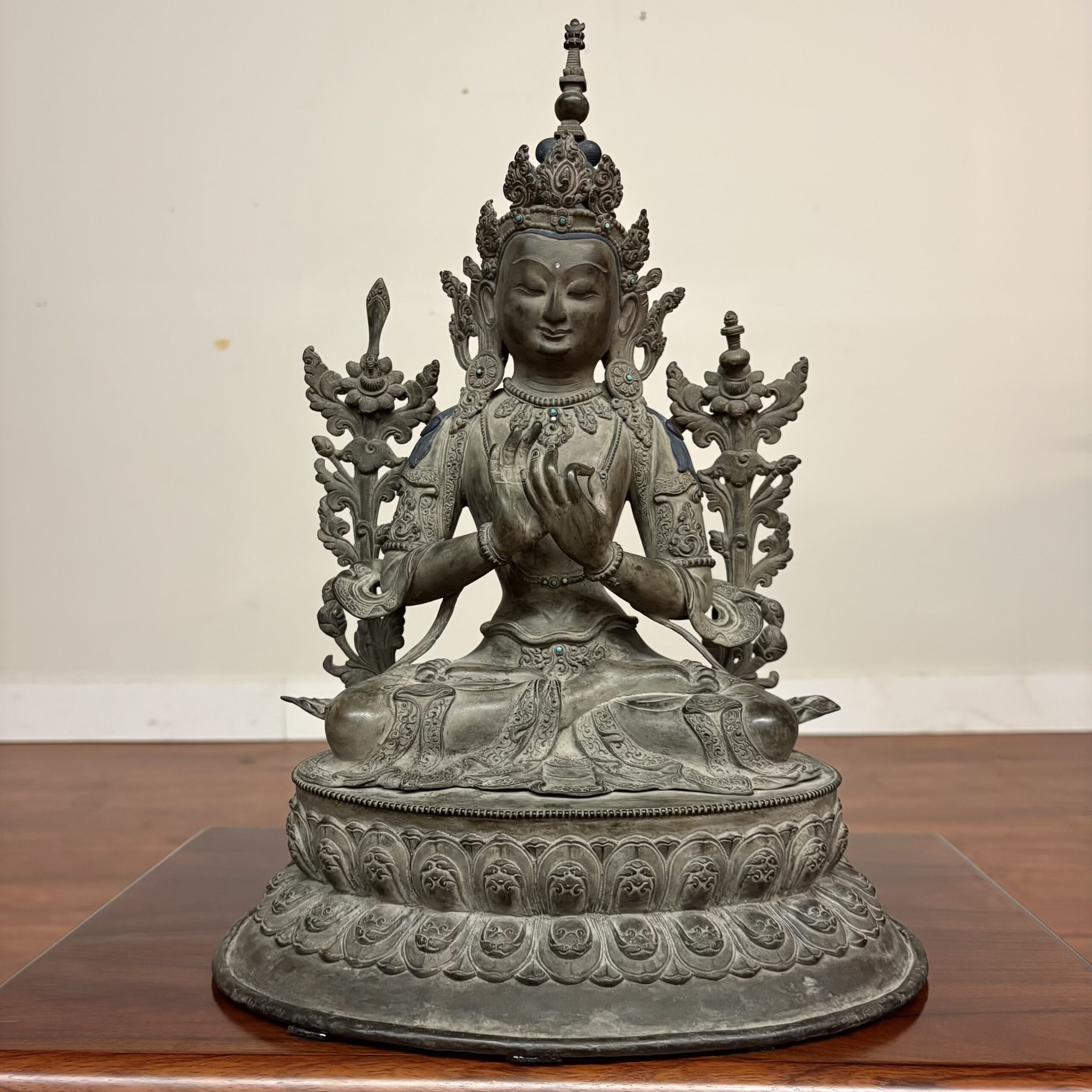 Large Vintage Nepalese Bronze Tara Statue – $950