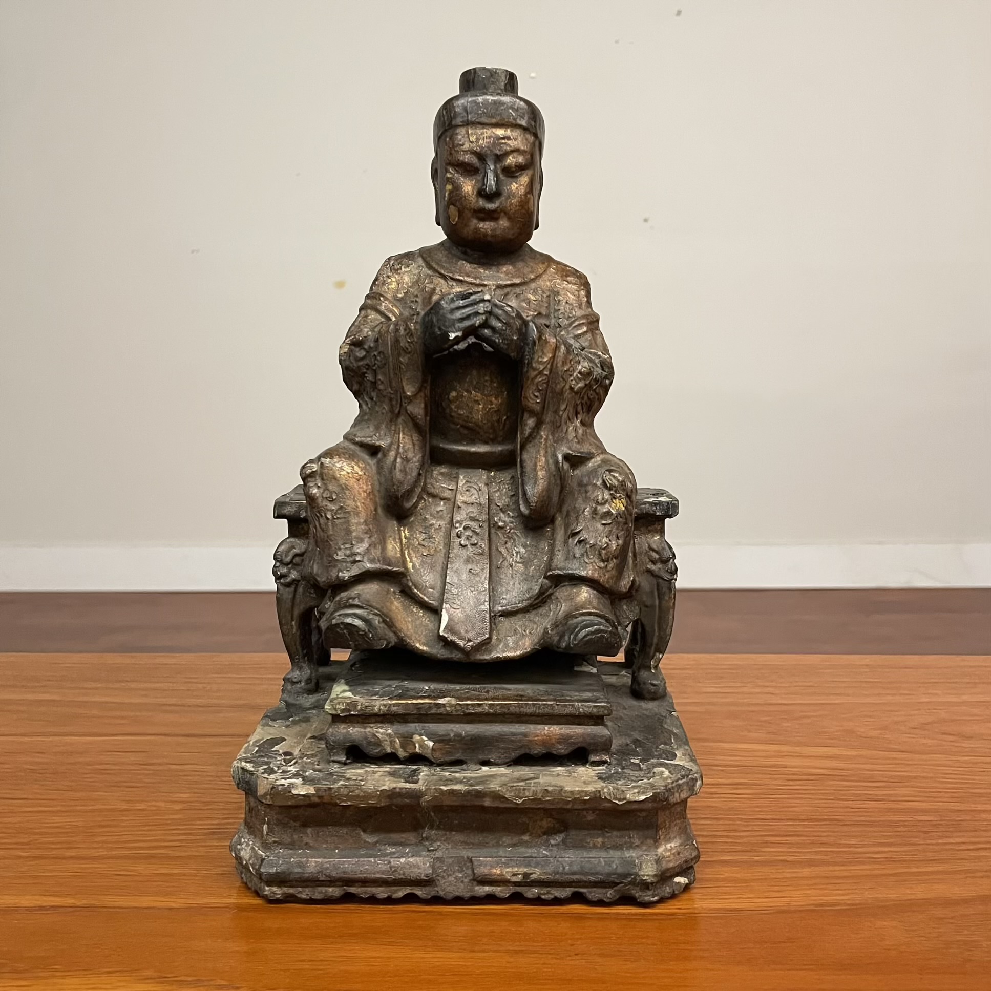 Antique Chinese Qing Dynasty Scholar Sculpture – $650