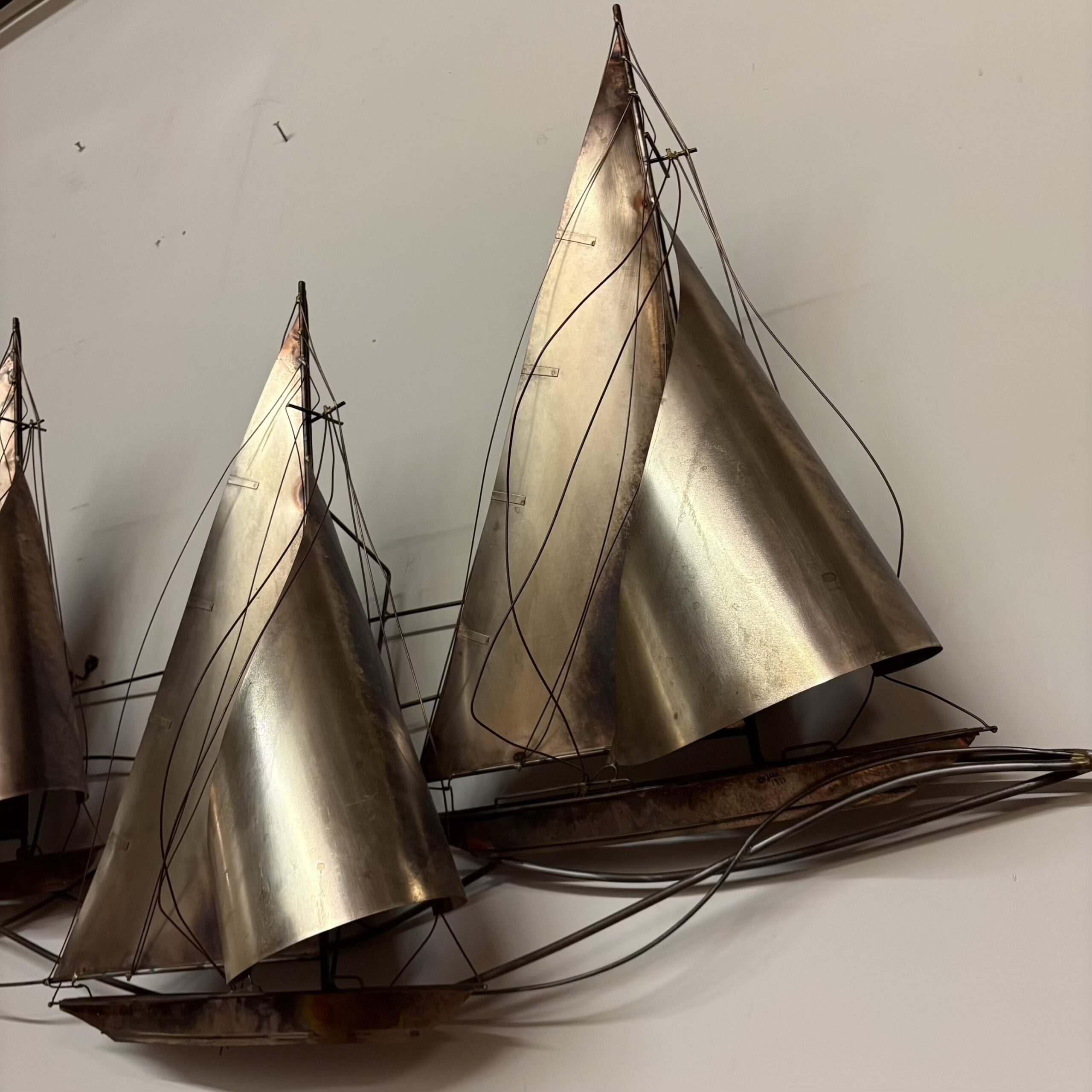 都内で Sculpture Wall Sailboats Jere Curtis - Vintage to Modern - $995 彫刻・オブジェ