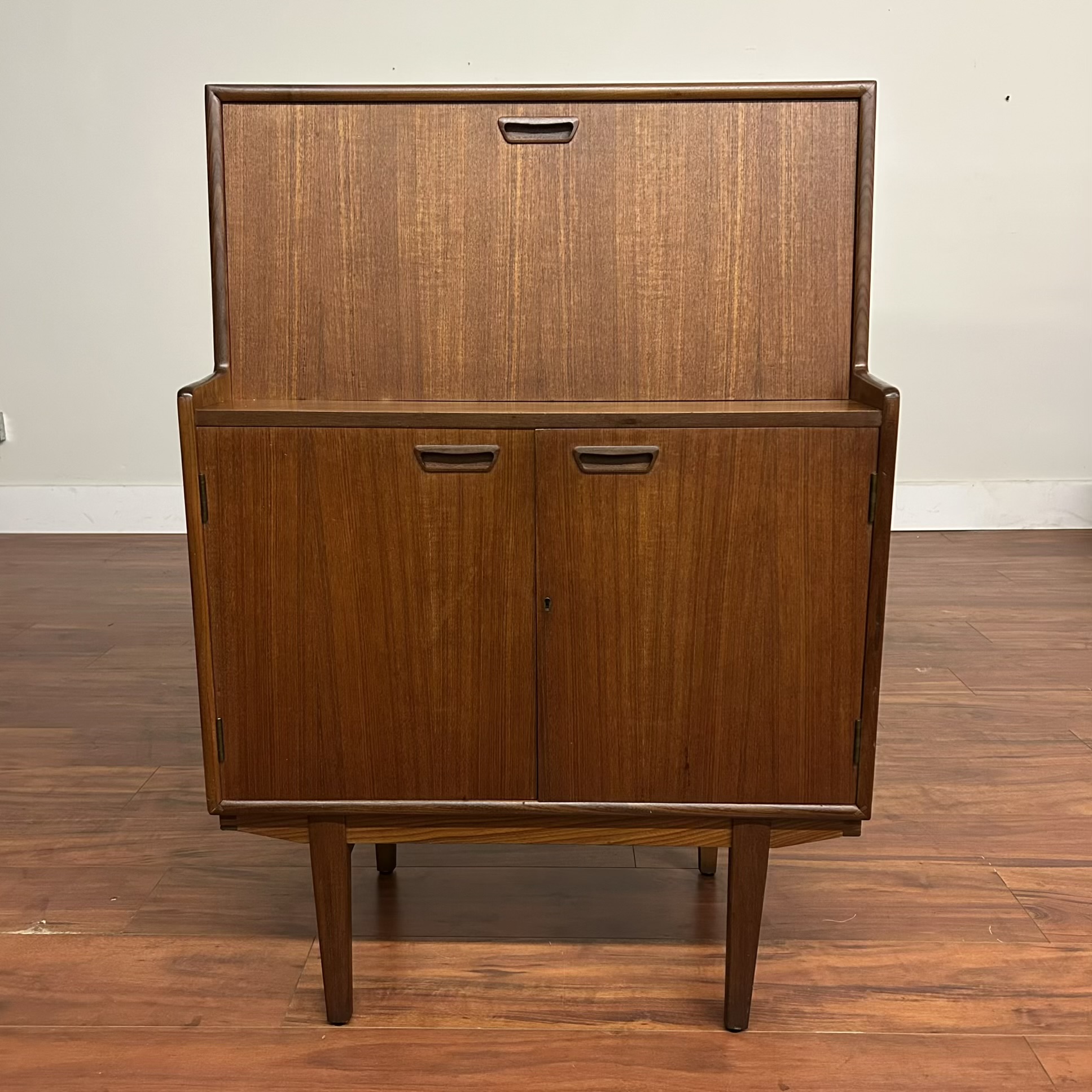 Turnidge Mid-Century Teak Secretary Desk – $795