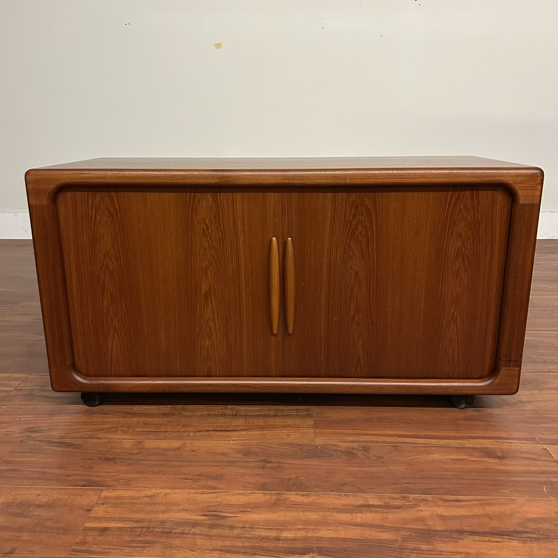 Dyrlund Danish Teak Tambour Door Media Cabinet – $1495