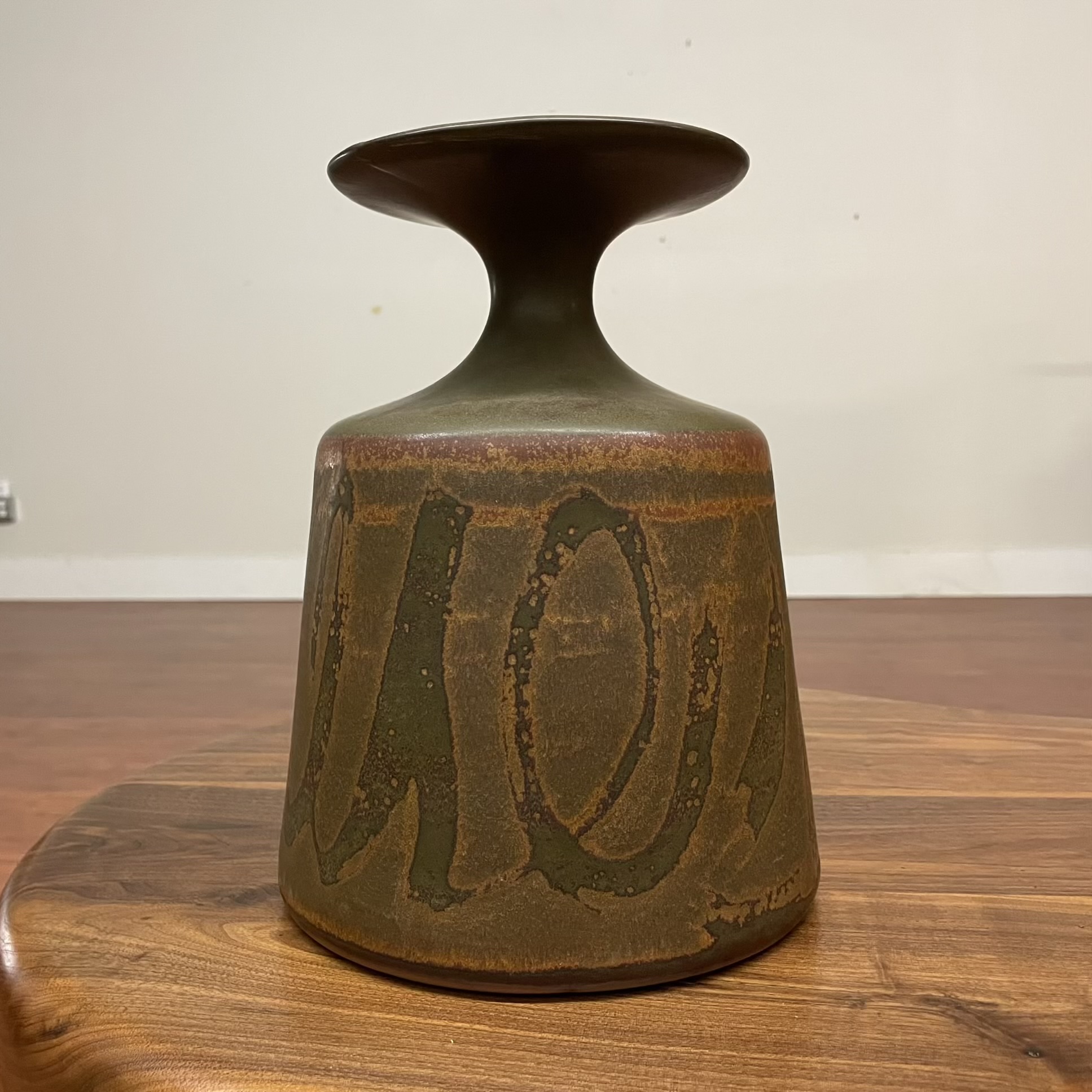Robert Maxwell Mid-Century Wide Stoneware Vase- $350