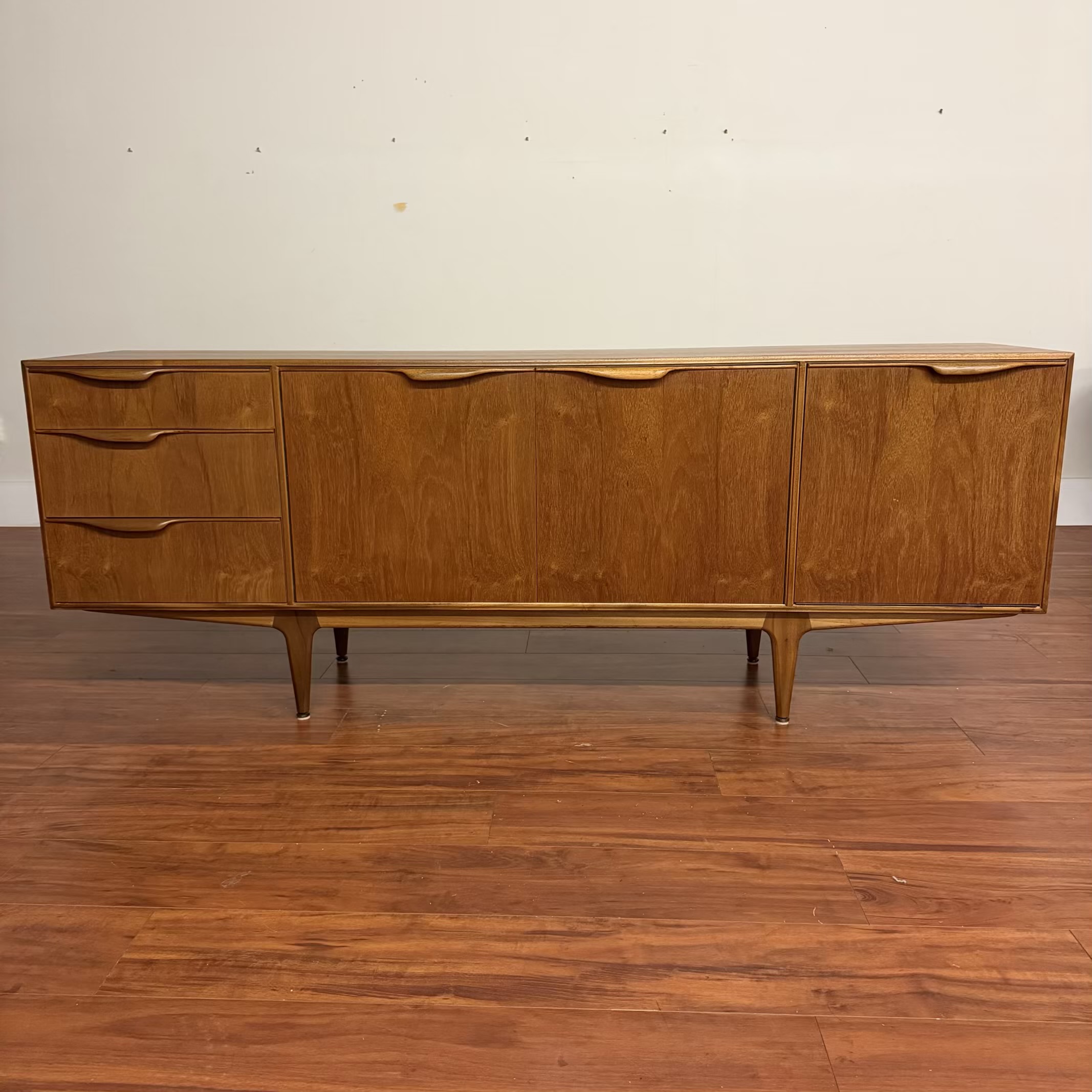 A.H. McIntosh Vintage Sculpted Pulls Teak Sideboard – $2795