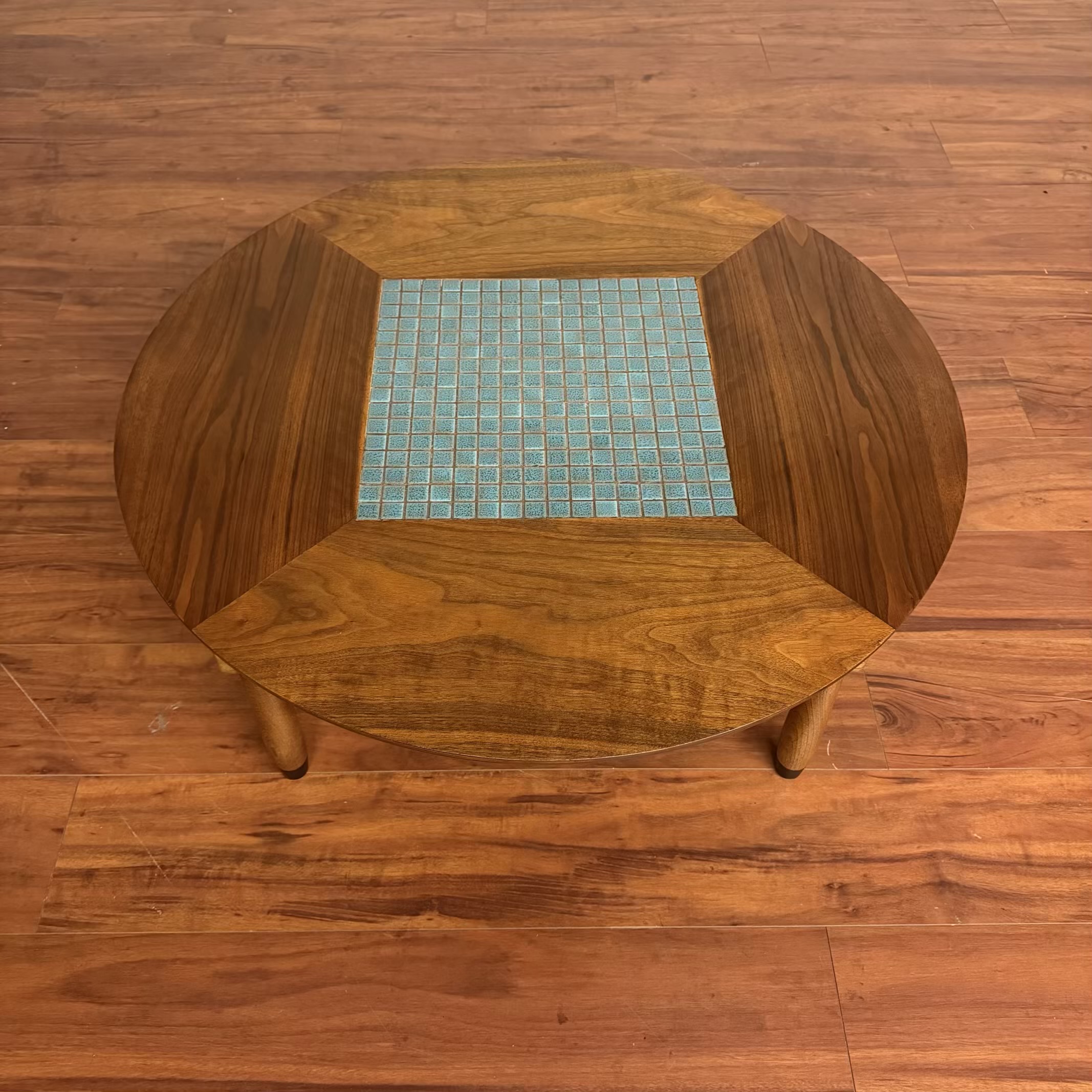 Lane Mid-Century Coffee Table with Tile Inlay – $750