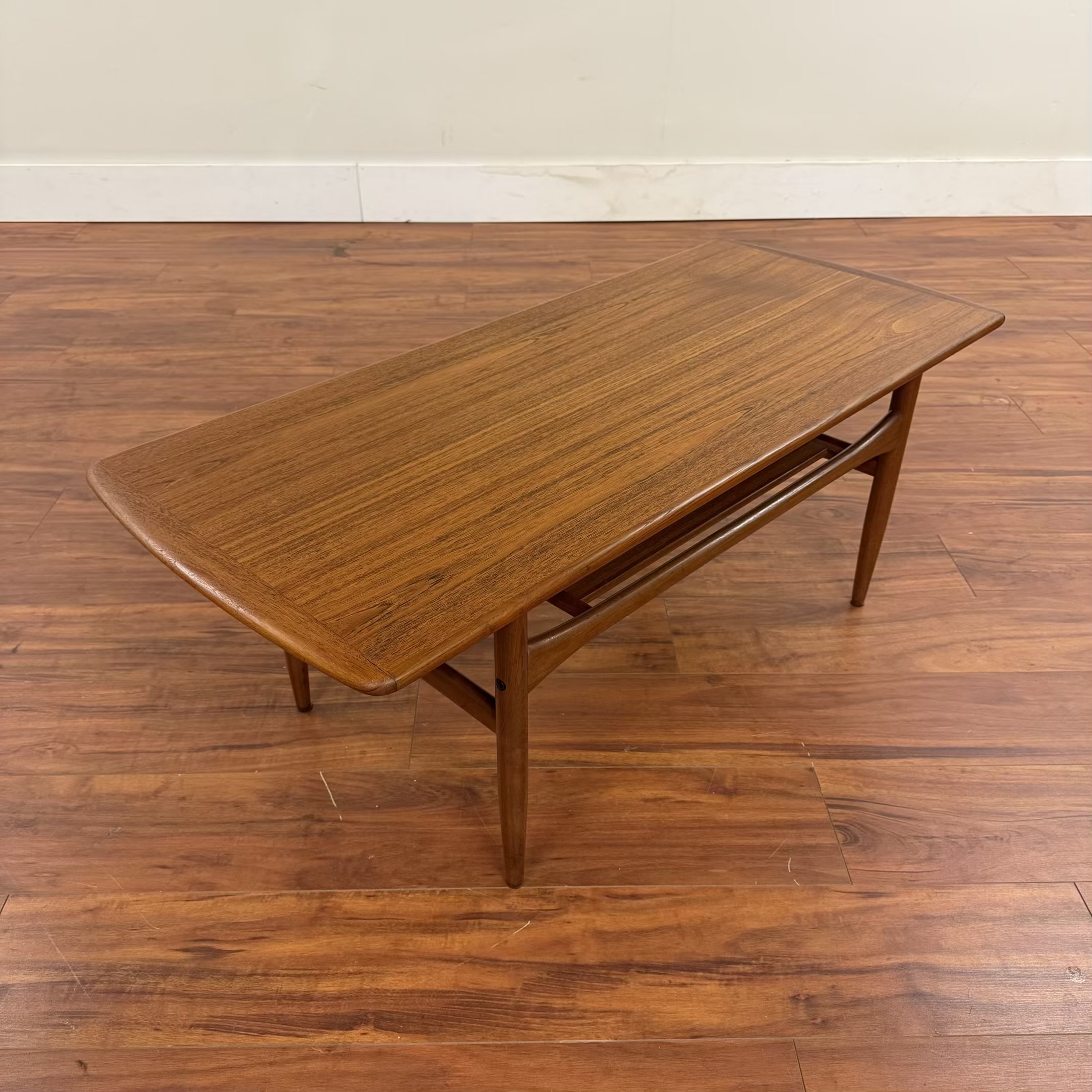 SOLD – Vintage Teak Coffee Table with Lower Shelf