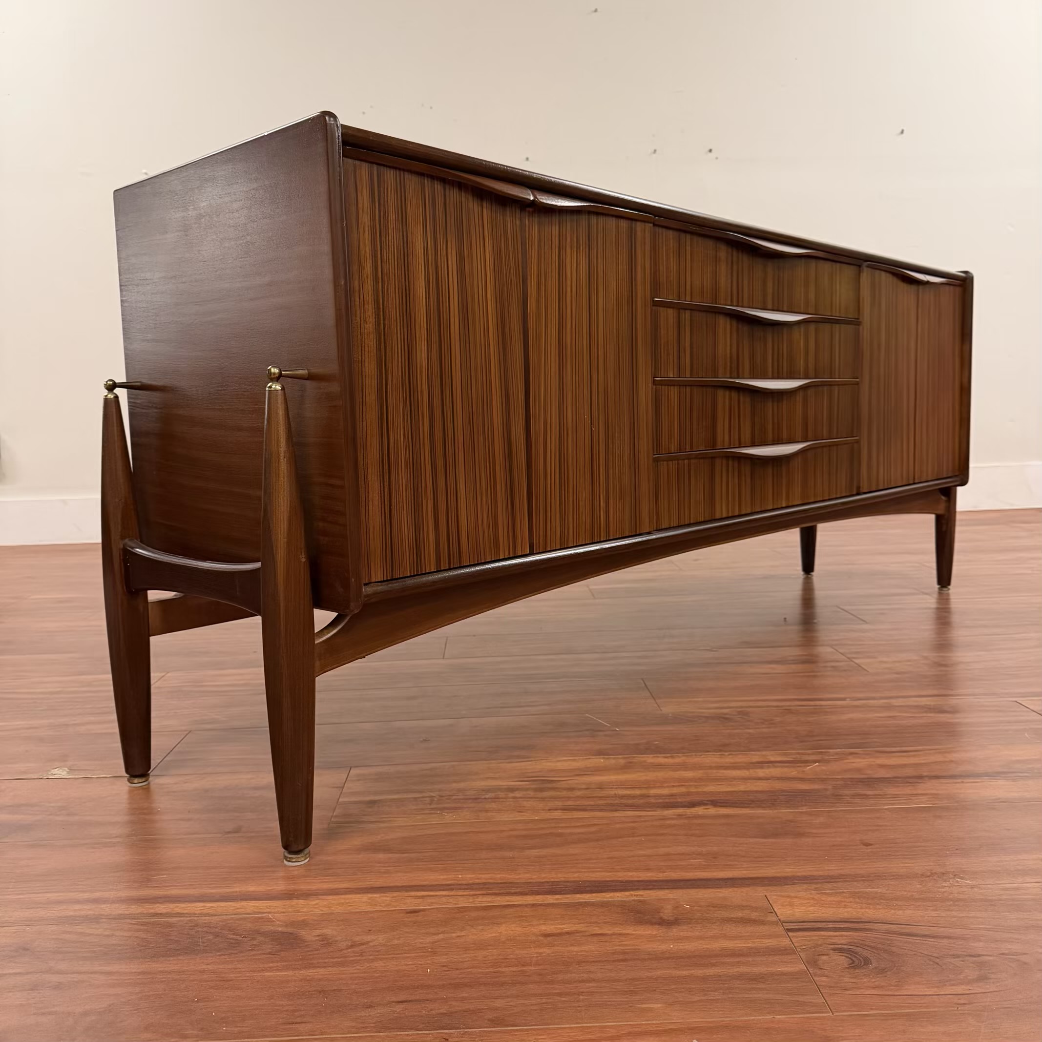 Striking Mid-Century Rocket Leg Sideboard – $2995