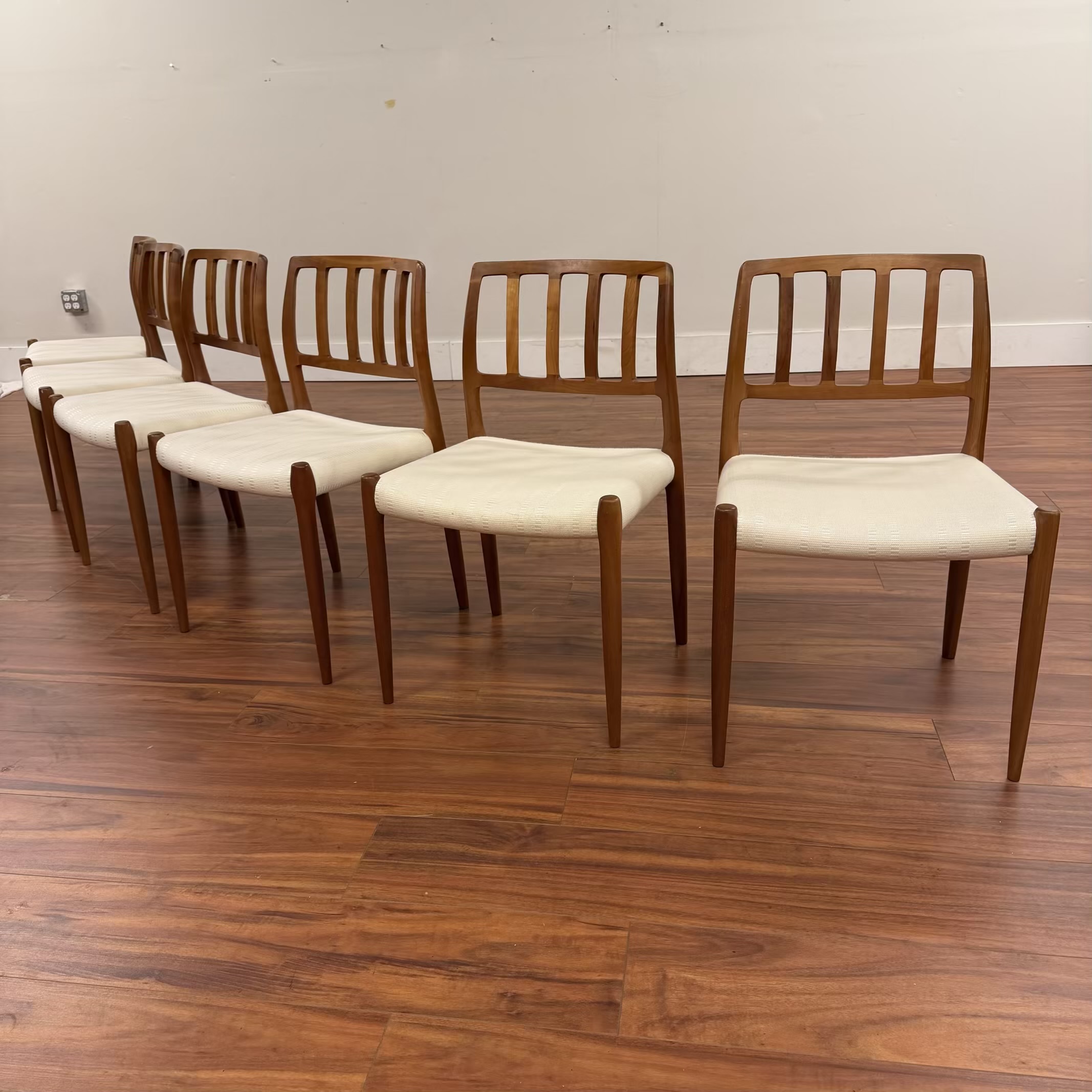 JL Moller Model 83 Cherry Dining Chairs Set of 6 – $4495